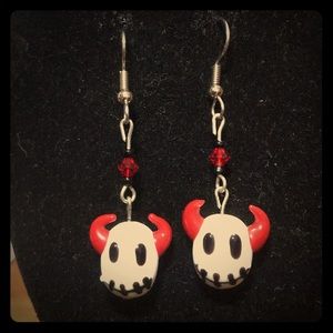 Handmade Demon earrings.